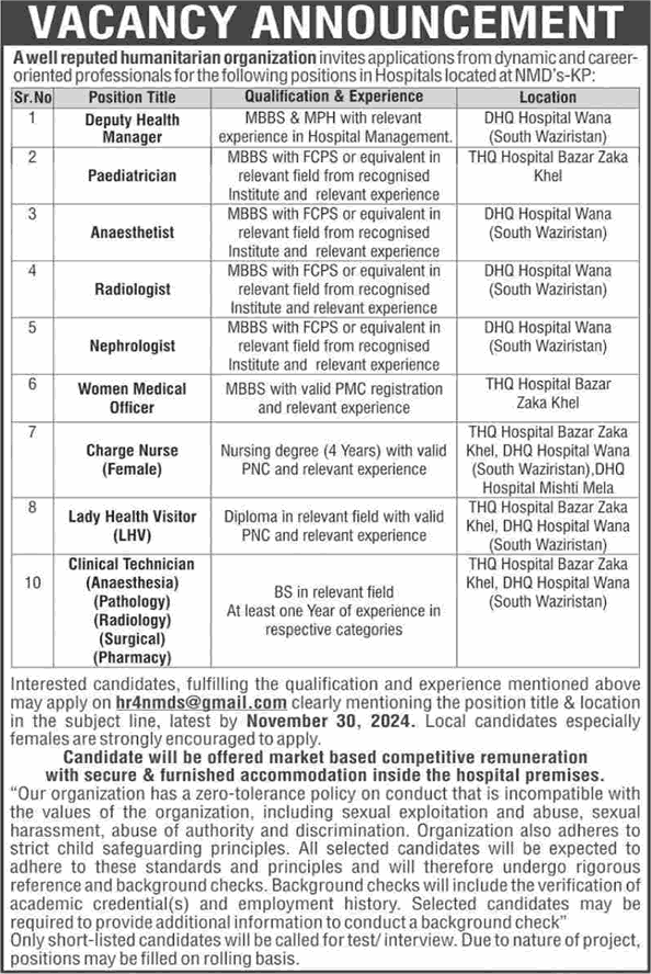  Nongovernmental organization NGO Jobs 2024 